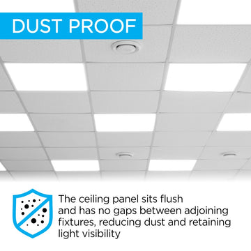 2 ft. X 2 ft. 40-Watt Dimmable Integrated LED Flat Panel Flush Mount Light with 4400 Lumens 5000K - JONATHAN Y